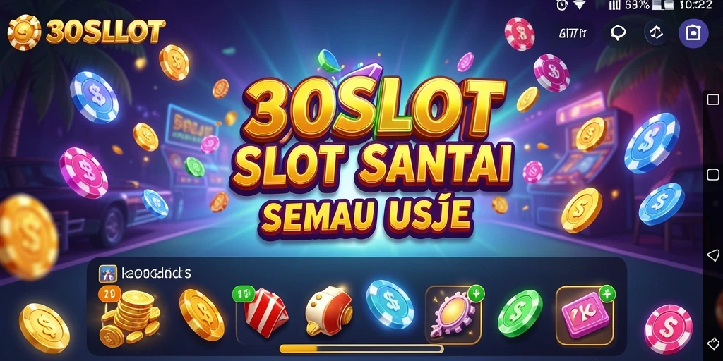 Gameplay menarik dengan tampilan slot ceria dan berwarna-warni.
