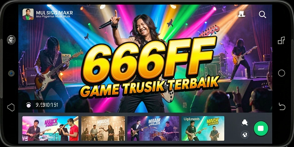 Tangkapan layar gameplay 666FF menunjukkan pengalaman bermain musik yang mendebarkan.