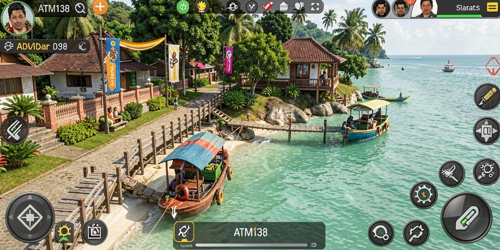 Tampilan gameplay yang menarik di ATM138 dengan berbagai aktivitas simulasi.
