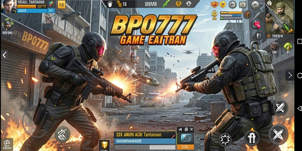 Screenshot BPO777 menampilkan aksi mendebarkan dan karakter yang kuat.