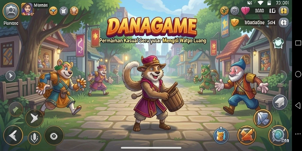 Tampilan gameplay <strong>DANAGAME</strong> yang menarik dan penuh warna.