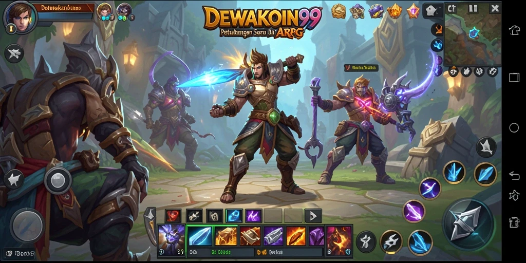 Tampilan gameplay seru di DEWAKOIN99 dengan karakter yang beragam.