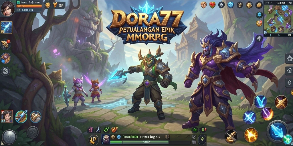 Screenshot gameplay DORA77 menampilkan petualangan seru di dunia MMORPG.
