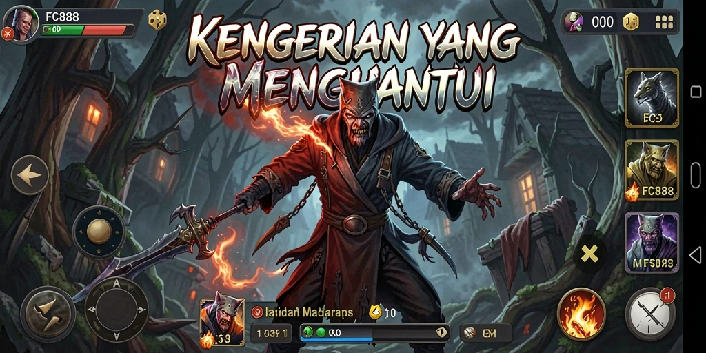 Tangkapan layar gameplay <strong>FC888</strong> yang menampilkan suasana menyeramkan.