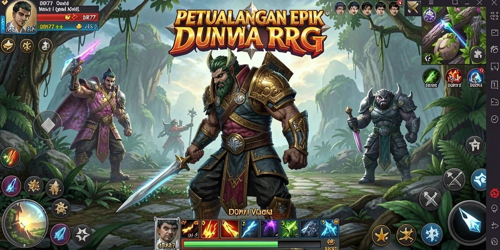 Tangkapan layar gameplay IDR77 yang mendebarkan dan penuh aksi RPG.