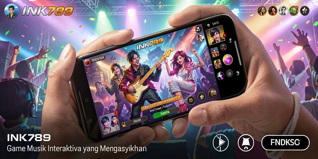 Tampilan gameplay INK789 dengan interaksi musik yang seru.