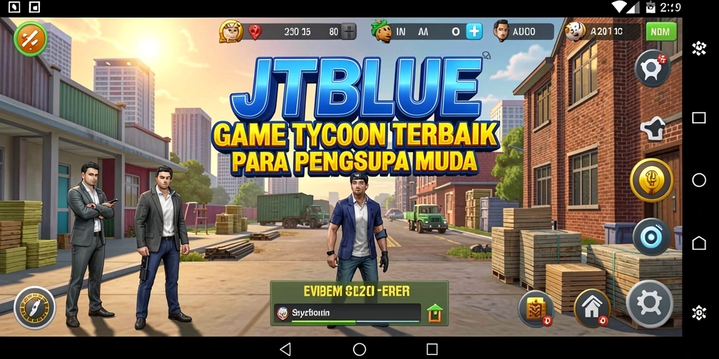 Gameplay interaktif dan menarik dari JTBLUE dalam dunia Tycoon.