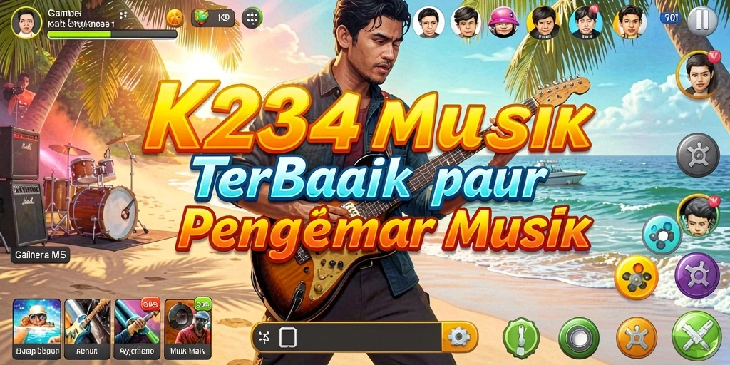 Gameplay K234 yang seru dengan berbagai lagu menarik.