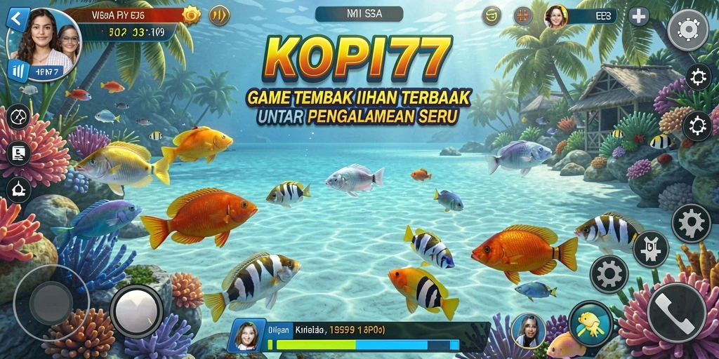 Tangkapan layar menampilkan gameplay menembak ikan di KOPI77.