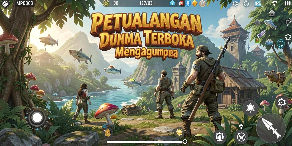 Screenshot menampilkan gameplay seru di dunia terbuka MPO303.
