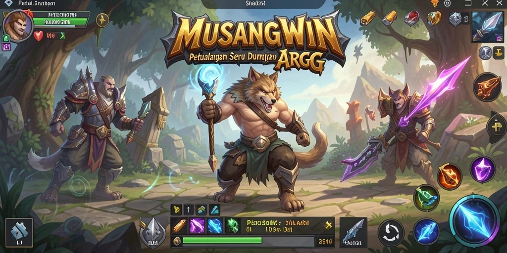 Screenshot utama MUSANGWIN menampilkan aksi gameplay ARPG yang seru.