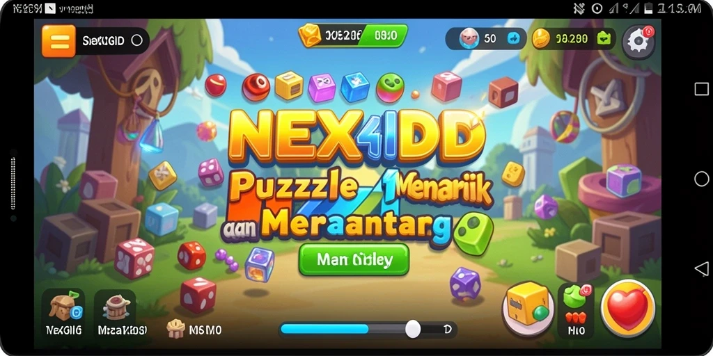 Tampilan menarik dari gameplay NEXGID yang penuh tantangan puzzle.