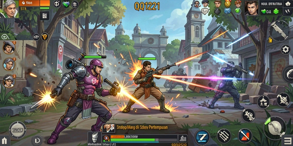 Tampilan gameplay <strong>QQ1221</strong> yang mendebarkan dan strategis.