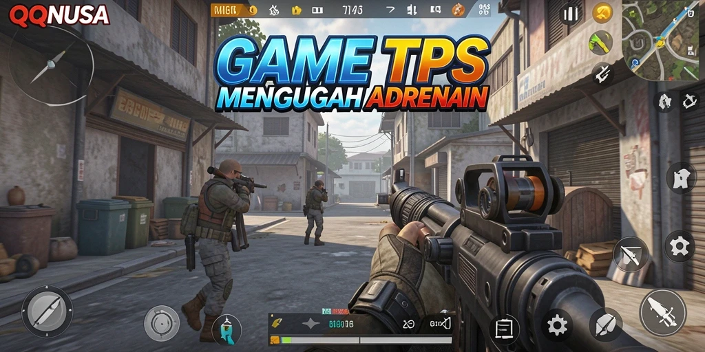 Tangkapan layar gameplay QQNUSA dengan aksi tempur yang intens.