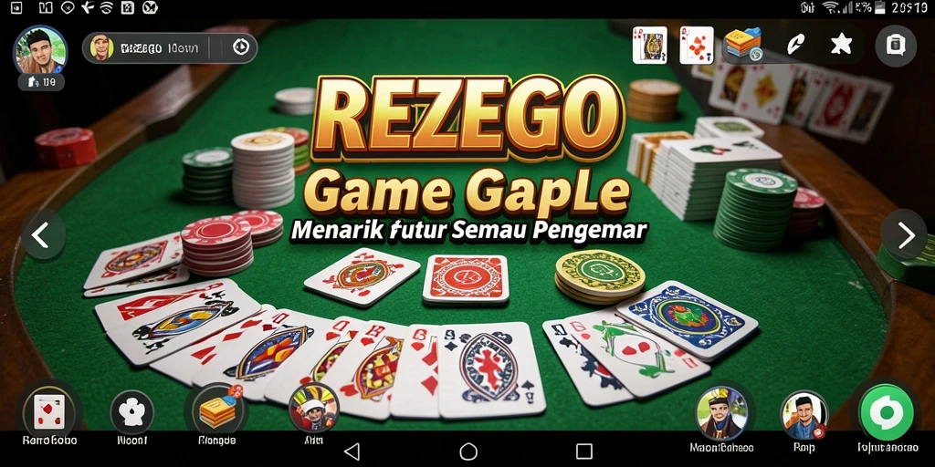 Tampilan menarik dari gameplay Gaple di REZEGO.