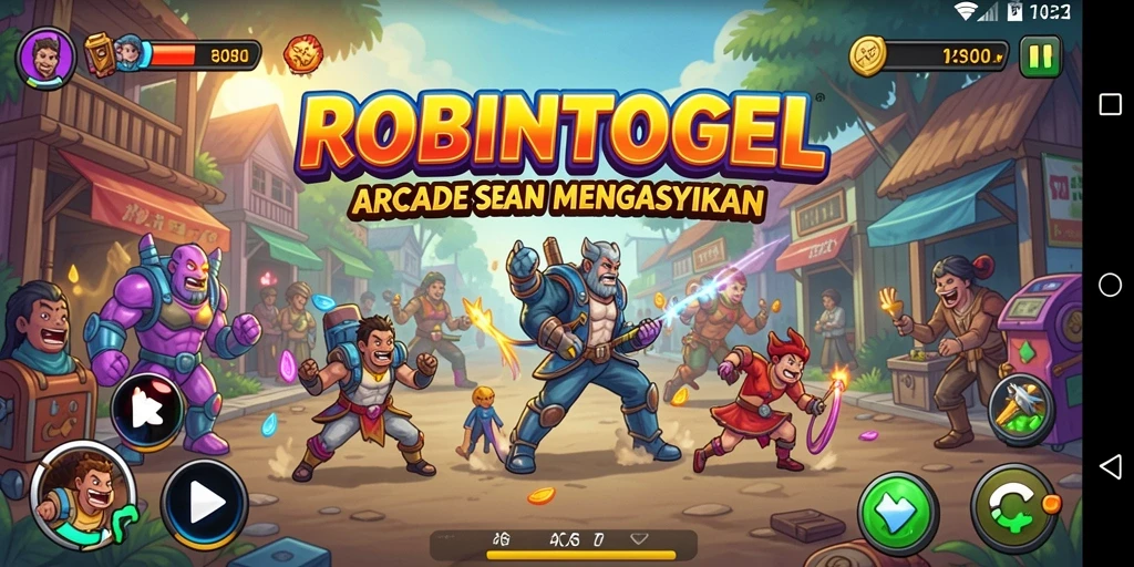 Screenshot gameplay yang menampilkan aksi seru di ROBINTOGEL.