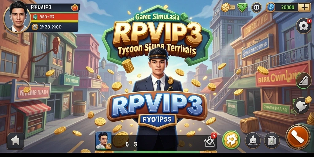 Gameplay RPVIP3 yang menarik dengan tantangan bisnis.