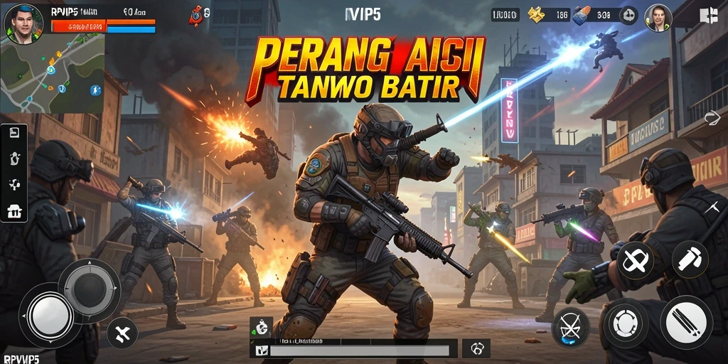 Tampilan gameplay mendebarkan dalam aksi RPVIP5.