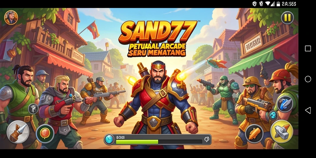 Tampilan utama gameplay SAND77 yang seru dan penuh aksi.