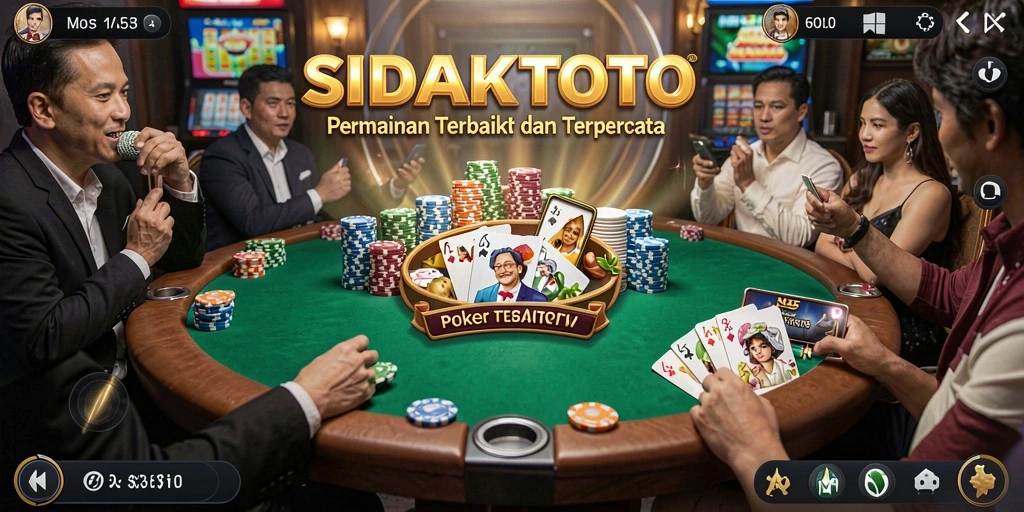 Tampilan gameplay poker yang mendebarkan dari SIDAKTOTO.
