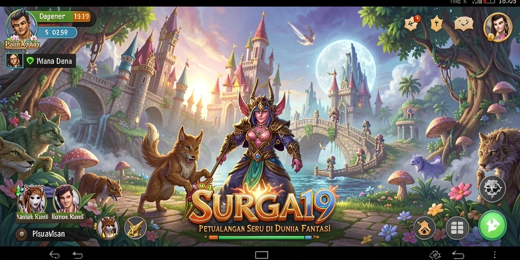 Tampilan gameplay menakjubkan dari SURGA19 dalam petualangan yang menantang.