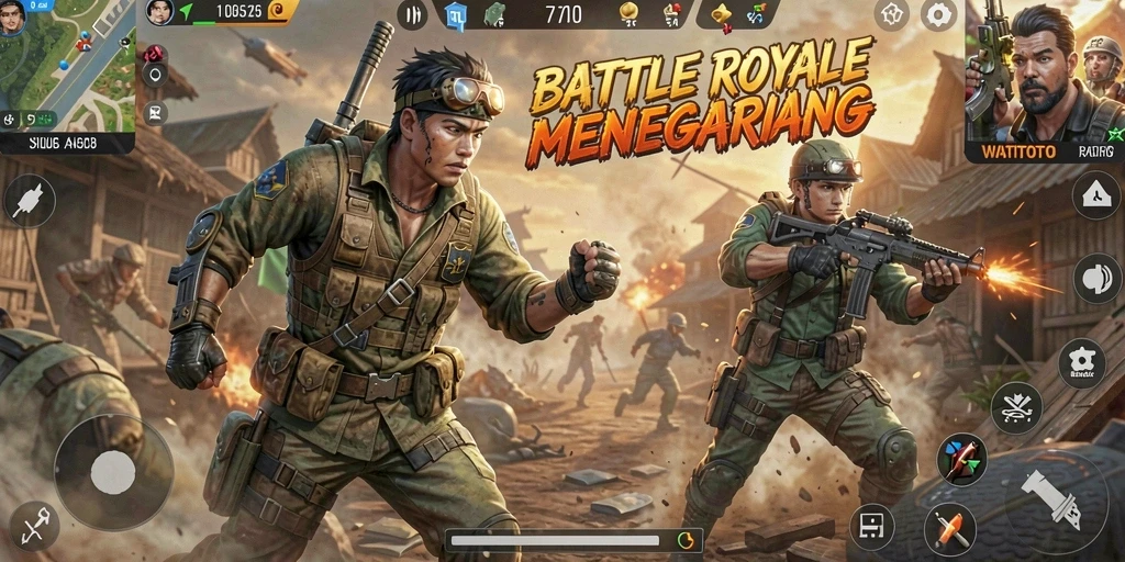 Tampilan gameplay mendebarkan dalam WATITOTO, tunjukkan keahlianmu bertahan.