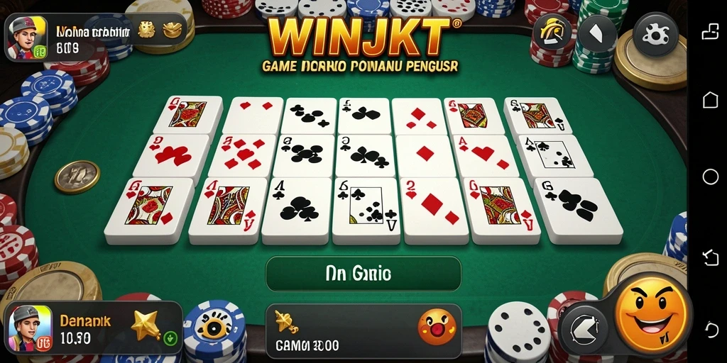 Screenshot gameplay WINJKT dengan tampilan domino yang menarik.