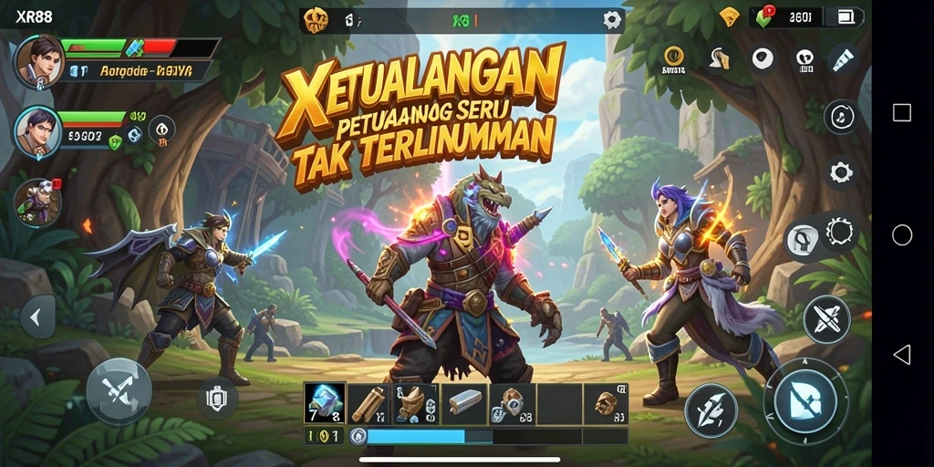 Tampilan gameplay XR88 yang menggembirakan dalam petualangan yang mendebarkan.