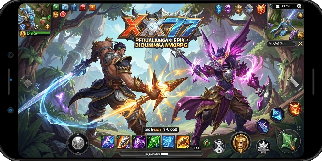 Menampilkan gameplay mendebarkan di dunia MMORPG XXX777.