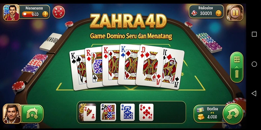 Tangkapan layar ZAHRA4D menampilkan keseruan bermain Domino.